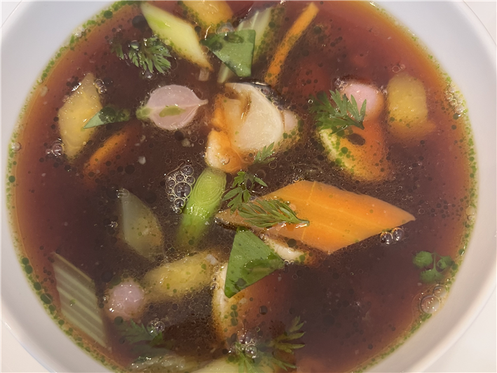 guinea fowl consomme